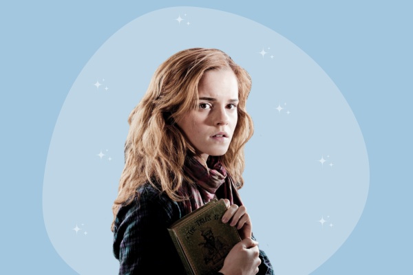 Hermione Granger holding book