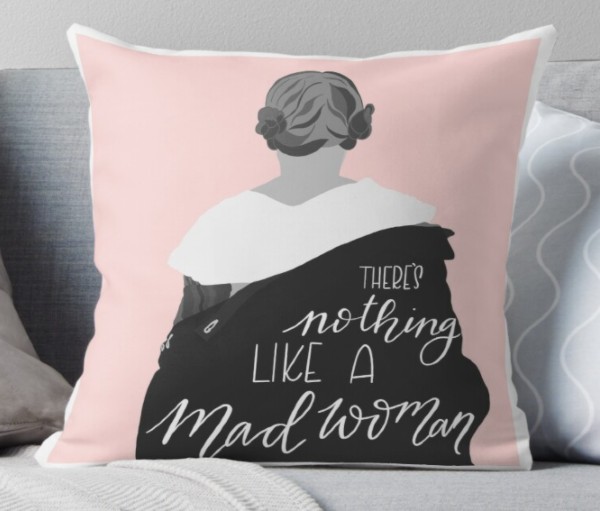 mad woman taylor pillow