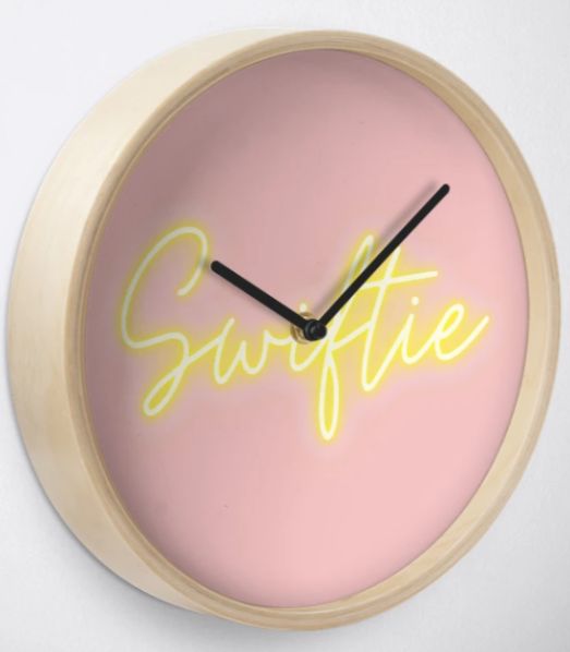 swiftie pink clock