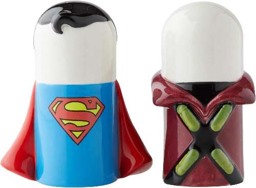 superman lex luthor salt and pepper shakers