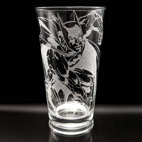 batman engraved glass